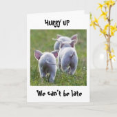 **16e BIRTHDAY WIST VAN GEKKE VARKENS** Kaart (Gele Bloem)