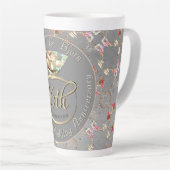 16e bruiloft Jubileum Peridot & Silver Latte M Latte Mok (Rechterhoek)