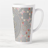 16e bruiloft Jubileum Peridot & Silver Latte M Latte Mok (Rechts)