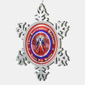 16e Duurzaamheidscommando Tin Sneeuwvlok Ornament (Rechts)