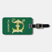 16e eeuw Celtic Knot Decorative Capital A Bagagelabel (Voorkant horizontaal)