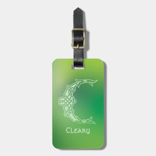 16e eeuw Celtic Knot Decorative Capital C Bagagelabel (Voorkant verticaal)