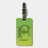 16e eeuw Celtic Knot Decorative Capital F Bagagelabel (Voorkant verticaal)