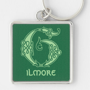 16e eeuw Celtic Knot Decorative Capital G Sleutelhanger