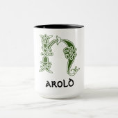 16e eeuw Celtic Knot Decorative Capital H Mok (Midden)