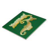 16e eeuw Celtic Knot Decorative Capital K Tegeltje (Zijkant)