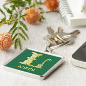 16e eeuw Celtic Knot Decorative Capital L Sleutelhanger (Zijkant)