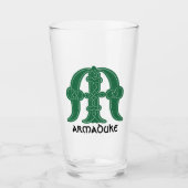 16e eeuw Celtic Knot Decorative Capital M Glas (Voorkant)