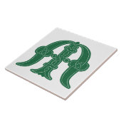 16e eeuw Celtic Knot Decorative Capital M Tegeltje (Zijkant)