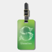 16e eeuw Celtic Knot Decorative Capital S Bagagelabel (Voorkant verticaal)