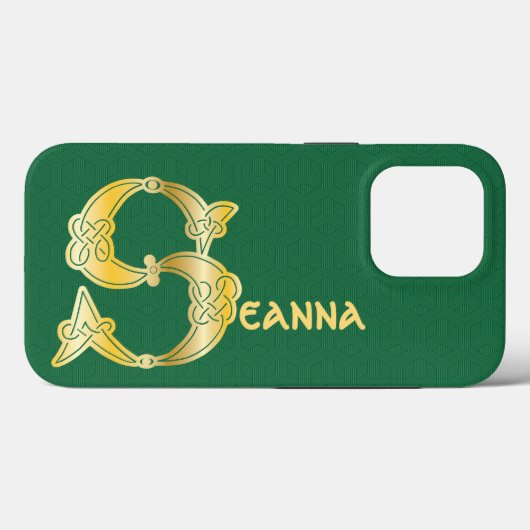 16e eeuw Celtic Knot Decorative Capital S Case-Mate iPhone Case (Achterkant (horizontaal))