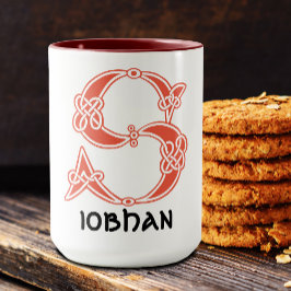 16e eeuw Celtic Knot Decorative Capital S Mok