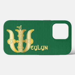 16e eeuw Celtic Knot Decorative Capital W iPhone 13 Pro Hoesje