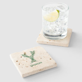 16e eeuw Celtic Knot Decorative Capital Y Stenen Onderzetter