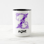 16e eeuw Celtic Knot Decorative Capital Z Mok (Midden)