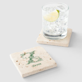 16e eeuw Celtic Knot Decorative Capital Z Stenen Onderzetter