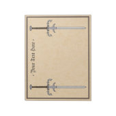 16e eeuw Learing/Processioneel zwaard Notitieblok (Gedraaid)