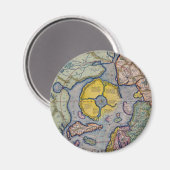 16e eeuw Mercator North Pole Map Magneet (Voorkant / Achterkant)