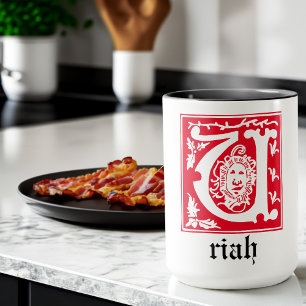 16e eeuw Mythische creaties Decoratief Kapitaal U Mok