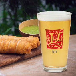 16e eeuw Mythische creaties Decoratief Kapitaal Y Glas