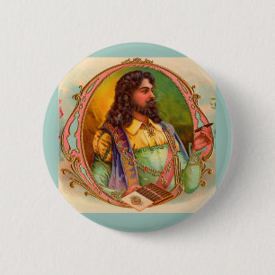 16e eeuw sigarenroker ronde button 5,7 cm