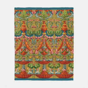16e-eeuwse gevleugelde sfinx fontein bloemen blade fleece deken