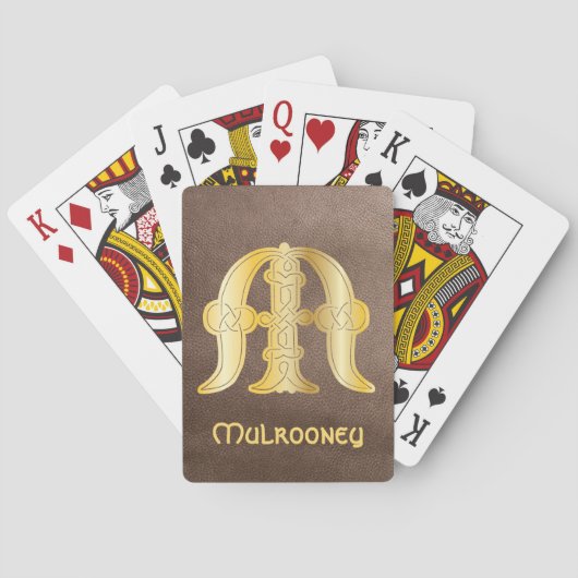 16e-eeuwse Keltische knoop decoratieve hoofdletter Pokerkaarten (Achterkant)