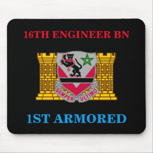 16E ENGINEER BATTALION 1STE GEARMOREERD MOUSEPAD MUISMAT