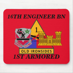 16E ENGINEER BATTALION 1STE GEARMOREERD MOUSEPAD MUISMAT