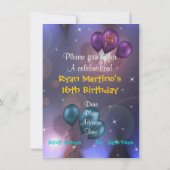 16e invitation de fête d'anniversaire (Dos)