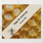 16e Jubileum voor bruiloft, Wax Jubileum Sparkling Wijnetiket (Enkel label)