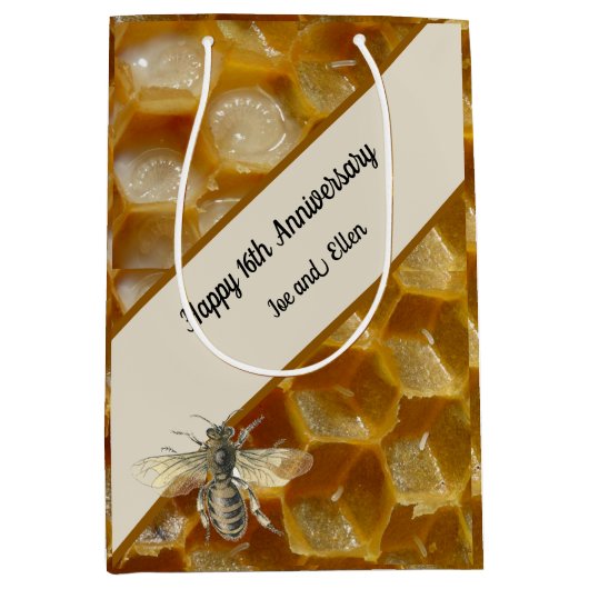 16e Jubileum voor bruiloft, Wax Medium Cadeauzakje (Voorkant)