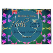 16e Mariage, sac cadeau à fleur Statice (Dos)