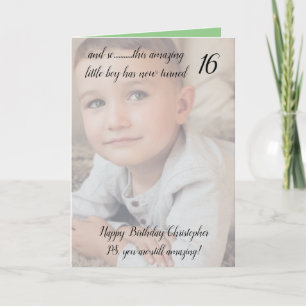 16e nog steeds geweldige groene en zwarte verjaard kaart