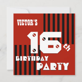 16e of een andere dag moderne zwarte strepen T16A Kaart