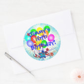 16e of elke leeftijd & naam leuke Stickers (Envelop)