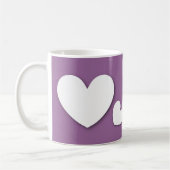 16e PAARSE geboortedag en WHITE Lace-nummer V09 Koffiemok (Links)