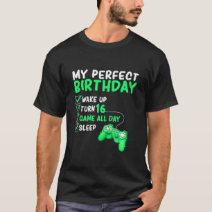 16e perfecte thuisgame 16 jaar oude gamer Bo T-shirt