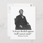 16e President Abraham Lincoln Briefkaart (Voorkant / Achterkant)