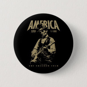 16e president gitaar spelend 4 juli 250ste ronde button 5,7 cm