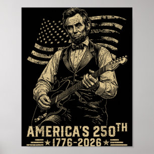 16e President Speelt Gitaar 4e Juli 250ste Poster