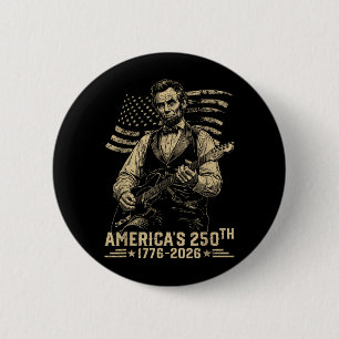16e President Speelt Gitaar 4e Juli 250ste Ronde Button 5,7 Cm