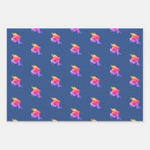 16e trouwwas, Statice Bloem Inpakpapier Vel (Voorkant 2)