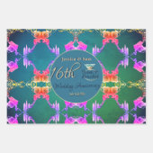 16e trouwwas, Statice Bloem Inpakpapier Vel (Voorkant)