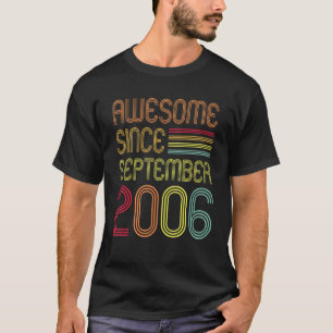 16e verjaardag 16 jaar oud Geweldige sinds septemb T-shirt
