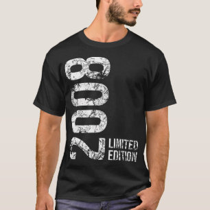 16e verjaardag 16 jaar oud meisje jongen 2008 t-shirt