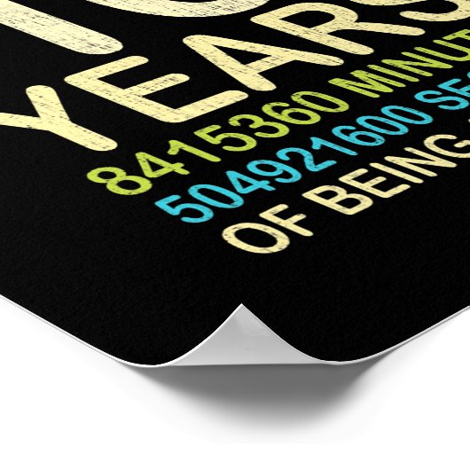 16e verjaardag 16 jaar oude  retro 192 poster (Hoek)