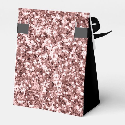 16e Verjaardag Bedankt Roos Gold Glitter Script Bedankdoosjes (Achterkant)