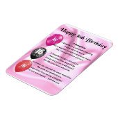 16e verjaardag Dochter Poem Magnet Magneet (Linkerzijde)