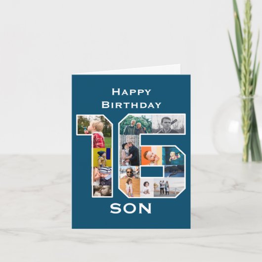 16e verjaardag Fotokaart Kaart (Voorkant)